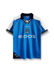 1999/01シーズンのマンチェスター・シティホームユニフォーム、ニール・レノン着用のクラシックサッカージャージ