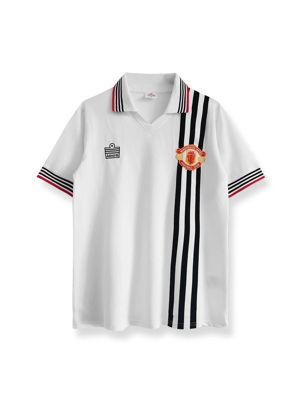 1975/80シーズンのマンチェスター・ユナイテッドアウェイユニフォーム、ジョージ・ベスト着用のクラシックサッカージャージ