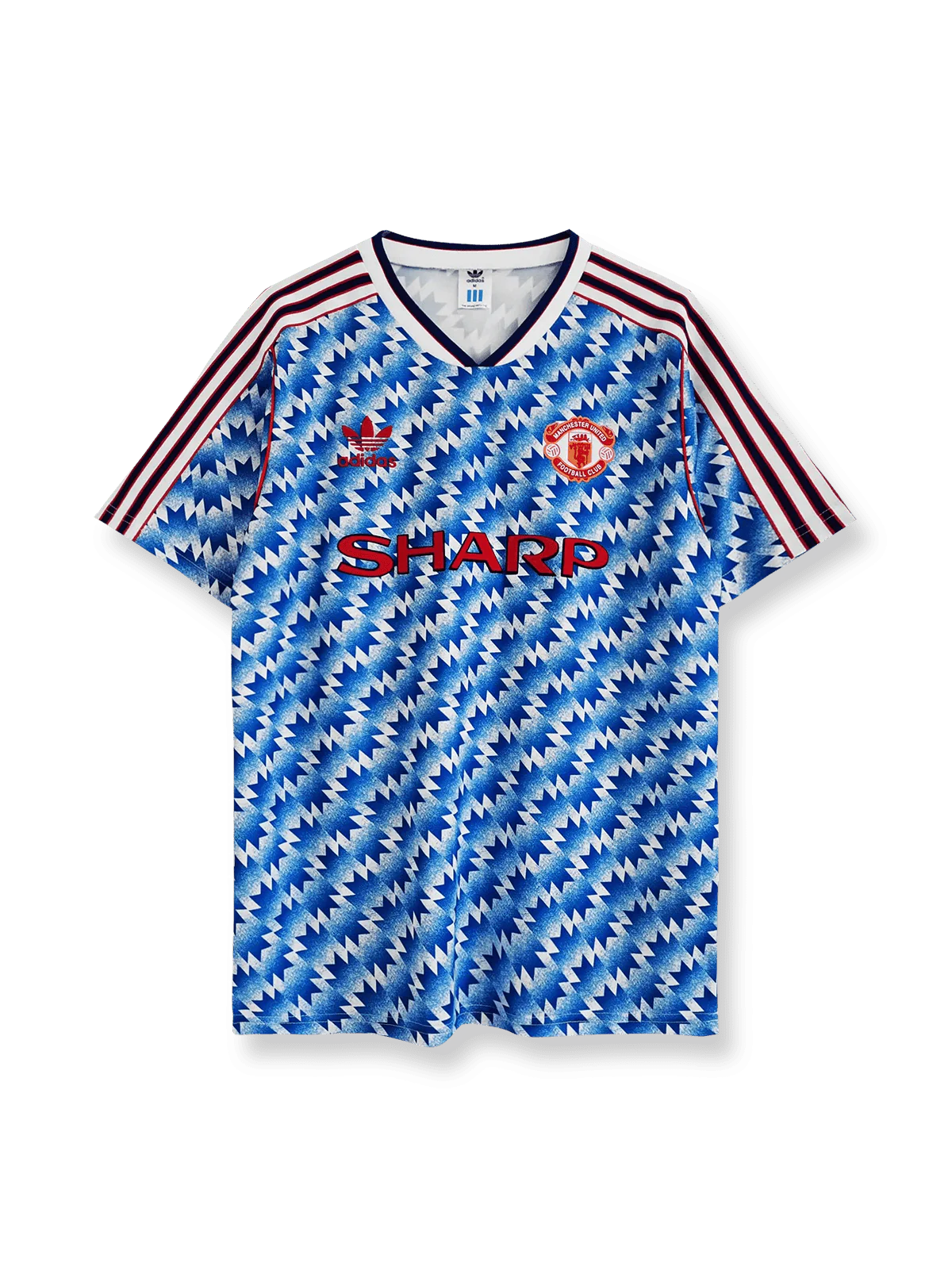 1990/92シーズンのマンチェスター・ユナイテッドアウェイユニフォーム、エリック・カントナ着用のクラシックサッカージャージ