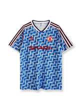 1990/92シーズンのマンチェスター・ユナイテッドアウェイユニフォーム、エリック・カントナ着用のクラシックサッカージャージ