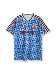 1990/92シーズンのマンチェスター・ユナイテッドアウェイユニフォーム、エリック・カントナ着用のクラシックサッカージャージ