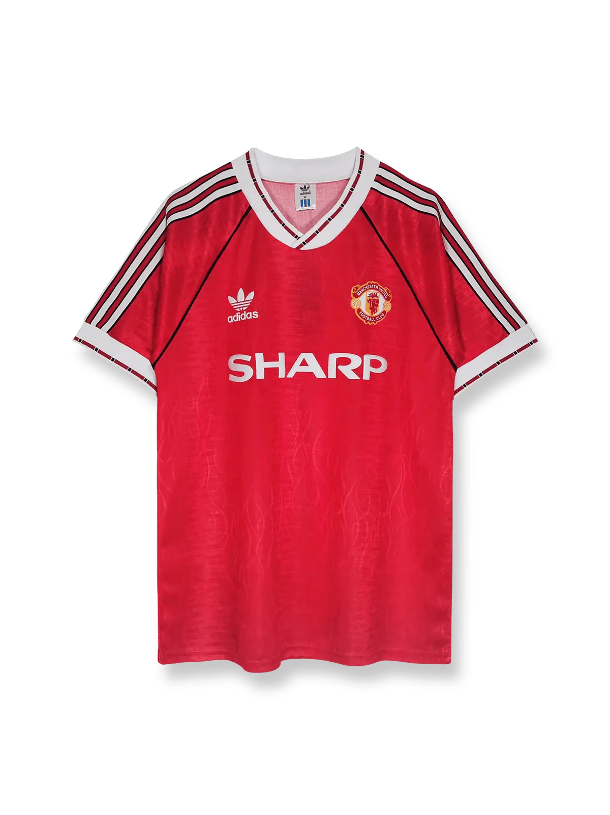 1991/92シーズンのマンチェスター・ユナイテッドホームユニフォーム、エリック・カントナ着用のクラシックサッカージャージ