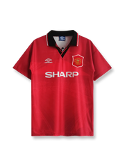 1994/96シーズンのマンチェスター・ユナイテッドホームユニフォーム、エリック・カントナ着用のクラシックサッカージャージ