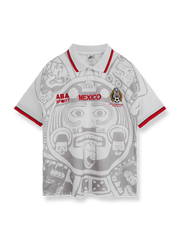 1998シーズンのメキシコ代表アウェイクラシックユニフォーム、ルイス・エルナンデス・ラファエル・マルケス着用、白基調のクラシックデザイン