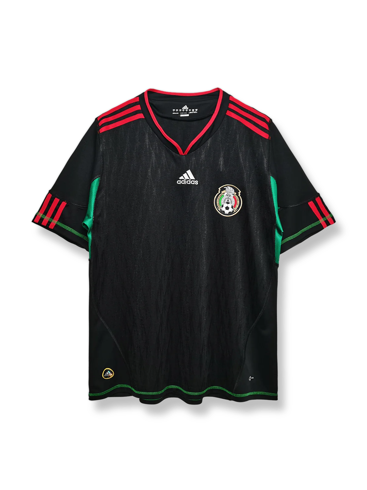 2010シーズンのメキシコ代表アウェイユニフォーム、フアン・カルロス・モントーヤ・ハビエル・エルナンデス着用、白を基調とした現代的デザイン