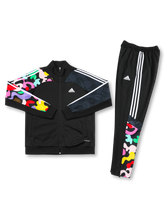 adidas カラーブロック トラックスーツ 正面デザイン