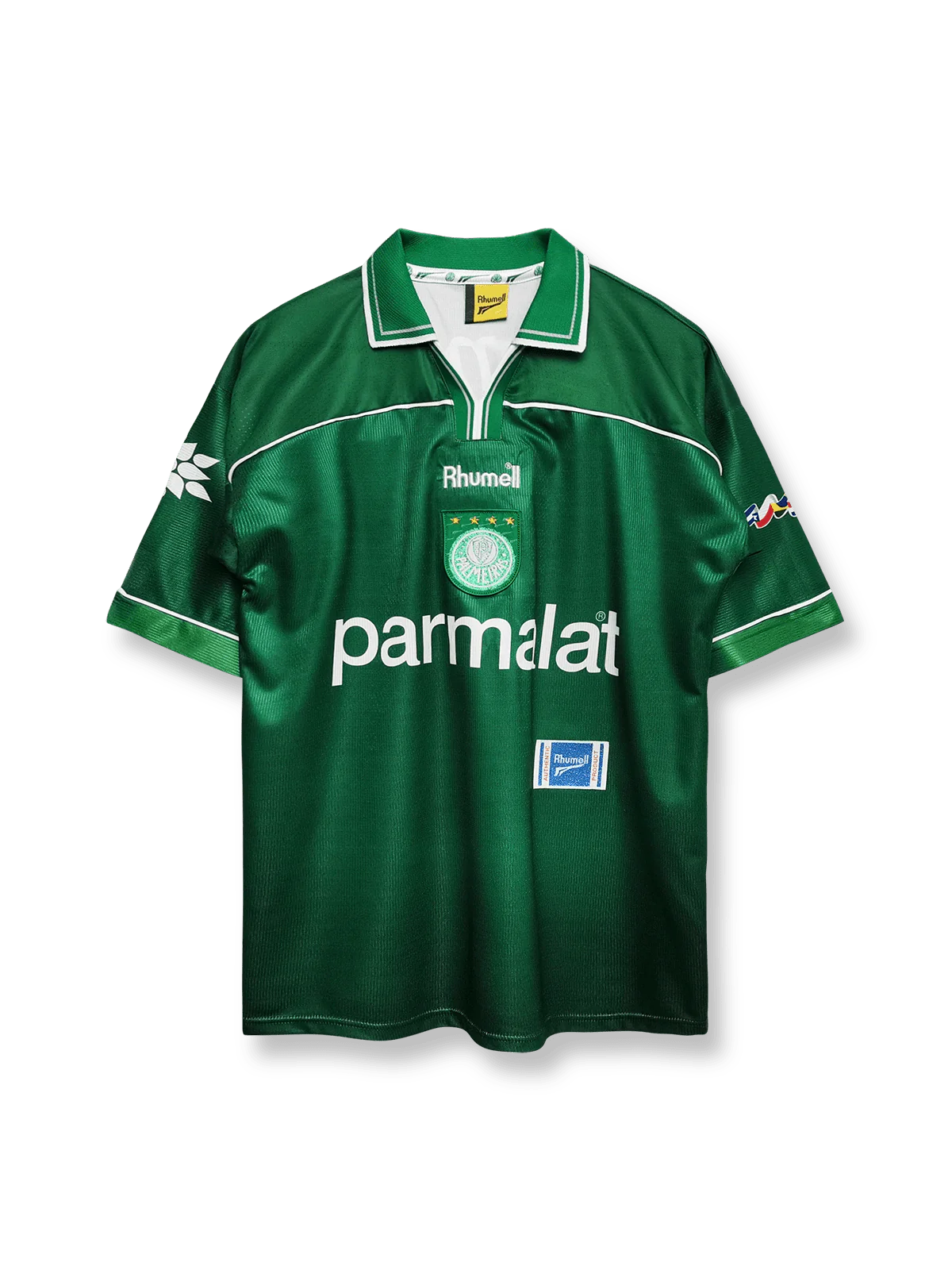 1999シーズンのパルメイラスホームユニフォーム、マルセロ・マケレレ着用の伝統的サッカージャージ