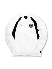 PSG × Nike Jordan トラックジャケット ホワイト ブラック セカンドカプセル 前面デザイン