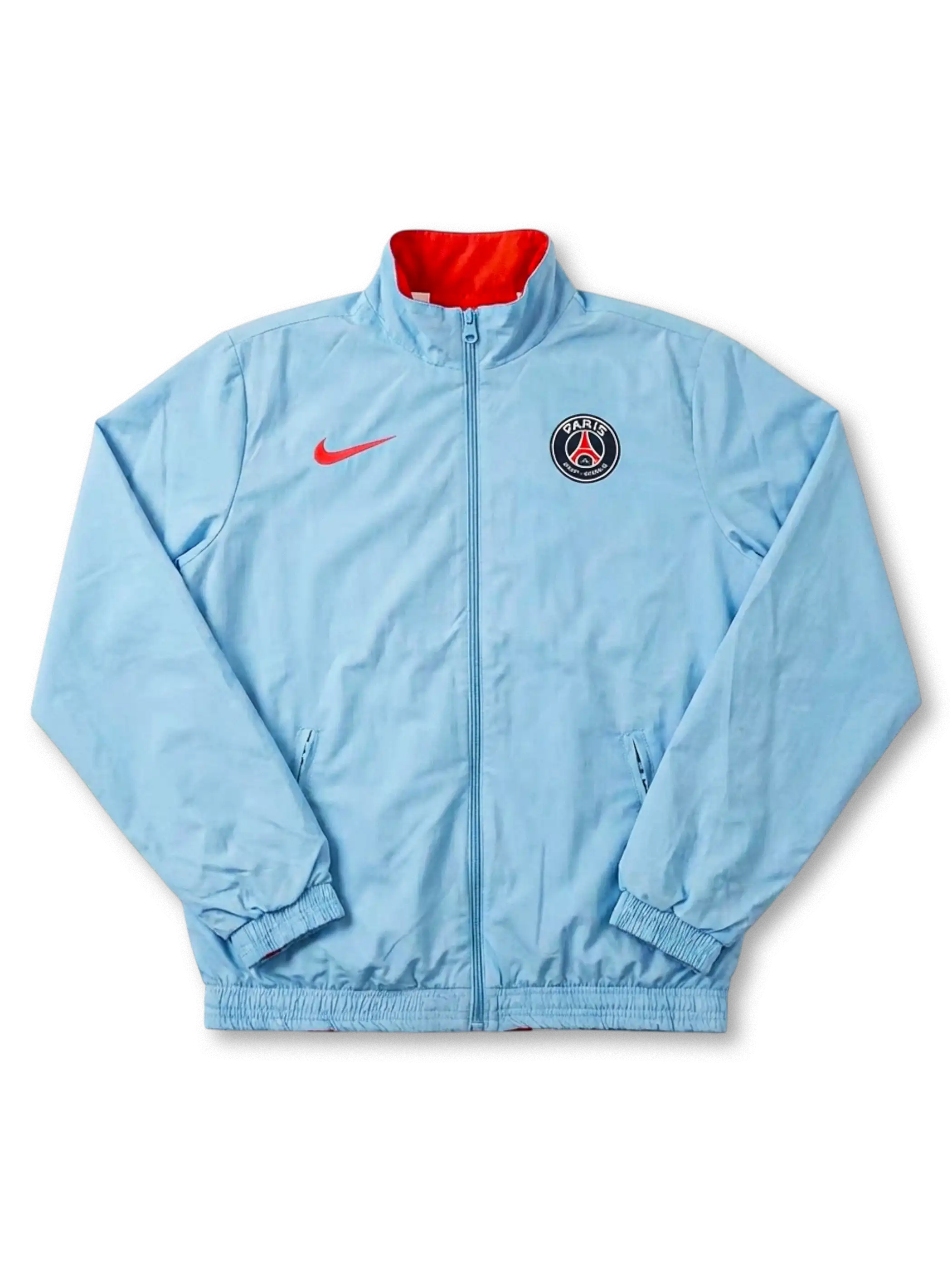 パリ・サンジェルマン リバーシブル ウインドブレーカー 赤白ストライプ面 正面