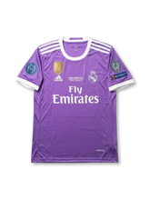 レアル・マドリード 2016-17 アウェイ UEFAチャンピオンズリーグ決勝カーディフ仕様 ロナウド7番 バック(RONALDOネーム+背番号7+UEFA RESPECTパッチ+Undécimaバッジ)