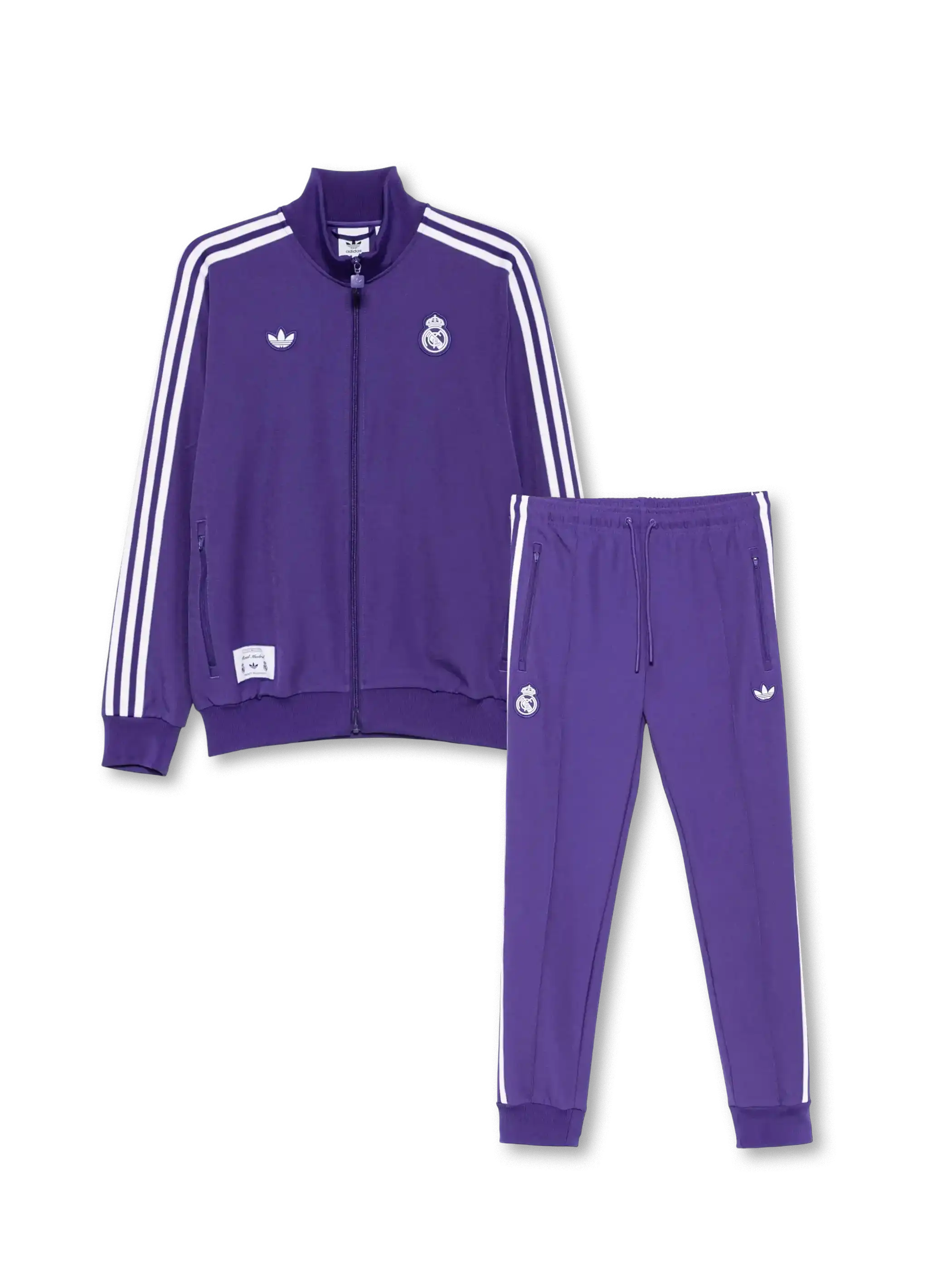 レアル・マドリード 三つ葉 90年代レトロ パープル トラックスーツ 正面