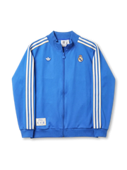レアル・マドリード adidas Originals 復刻トラックジャケット ブルー — 1980年代アウェイカラーを纏ったライフスタイルライン