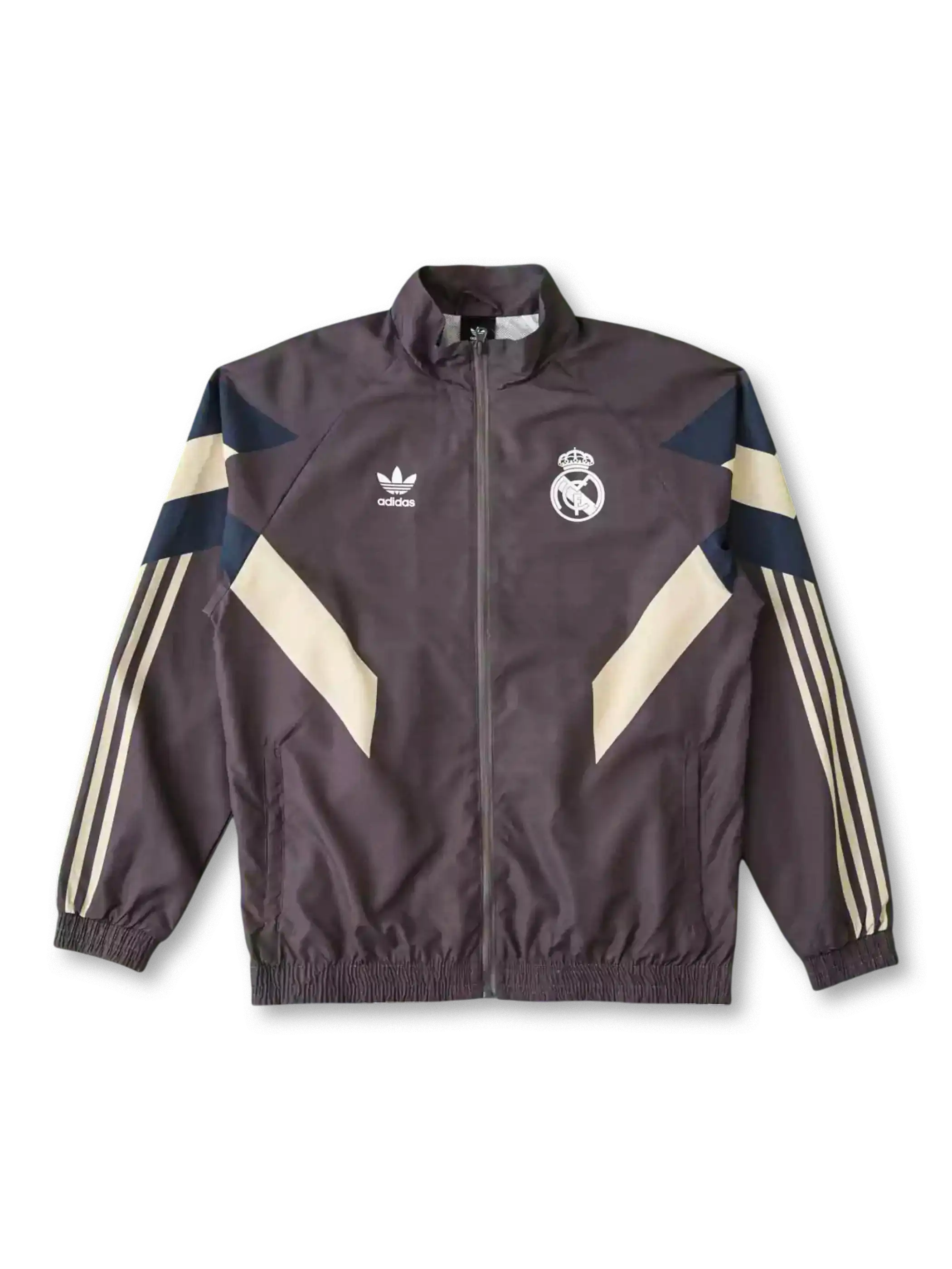 レアル・マドリード グレー レトロ ウィンドブレーカー