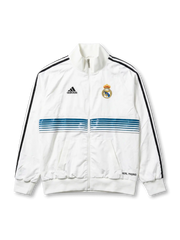 レアル・マドリード トレーニングジャケット ホワイト×ブルー フロントデザイン