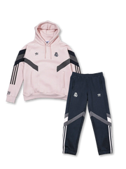 レアル・マドリード 三つ葉復刻 フリースフーディーセット 正面