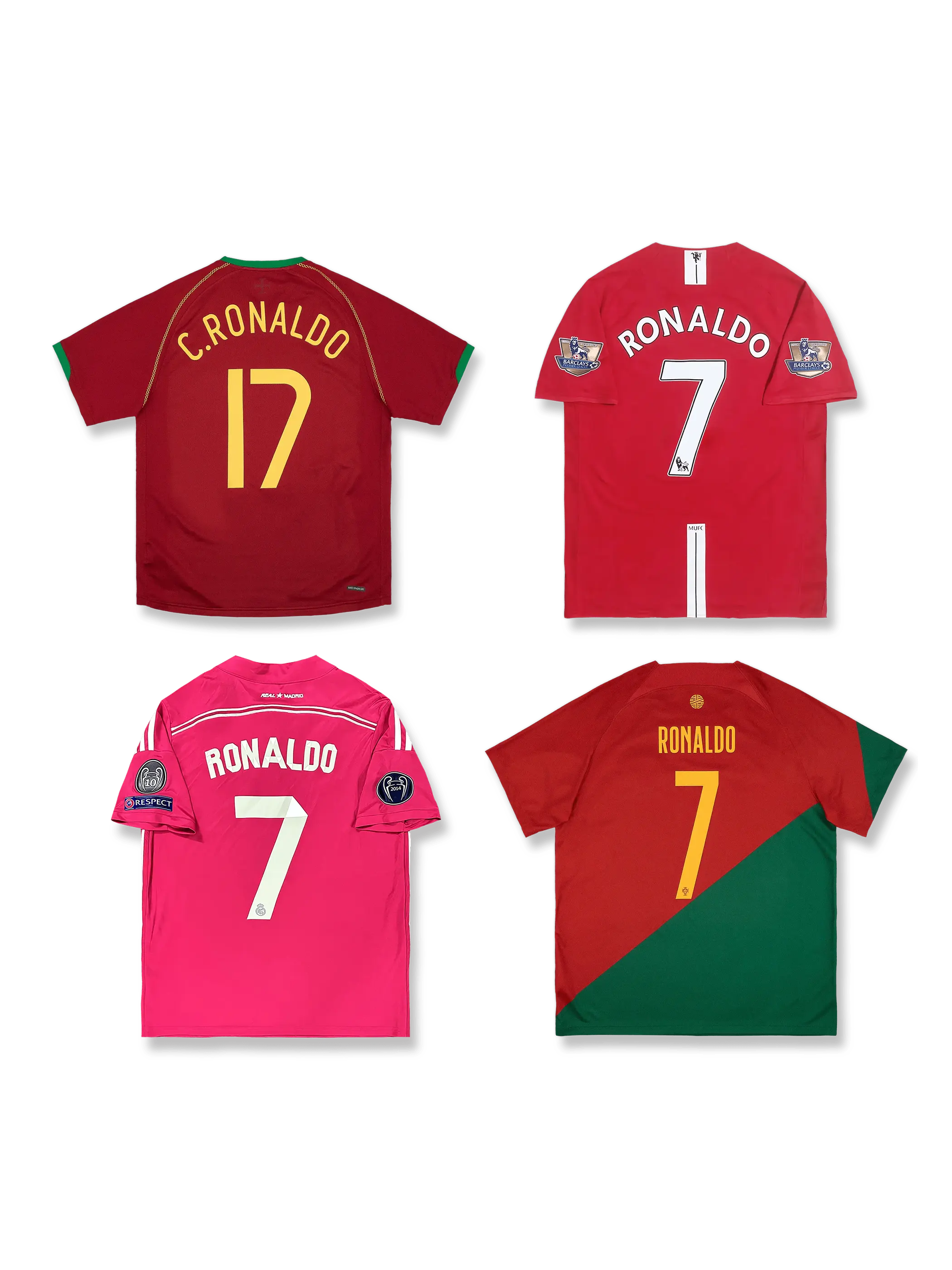 ロナウド福袋 背番号入りジャージ2枚セット, vintage football shirt bundle