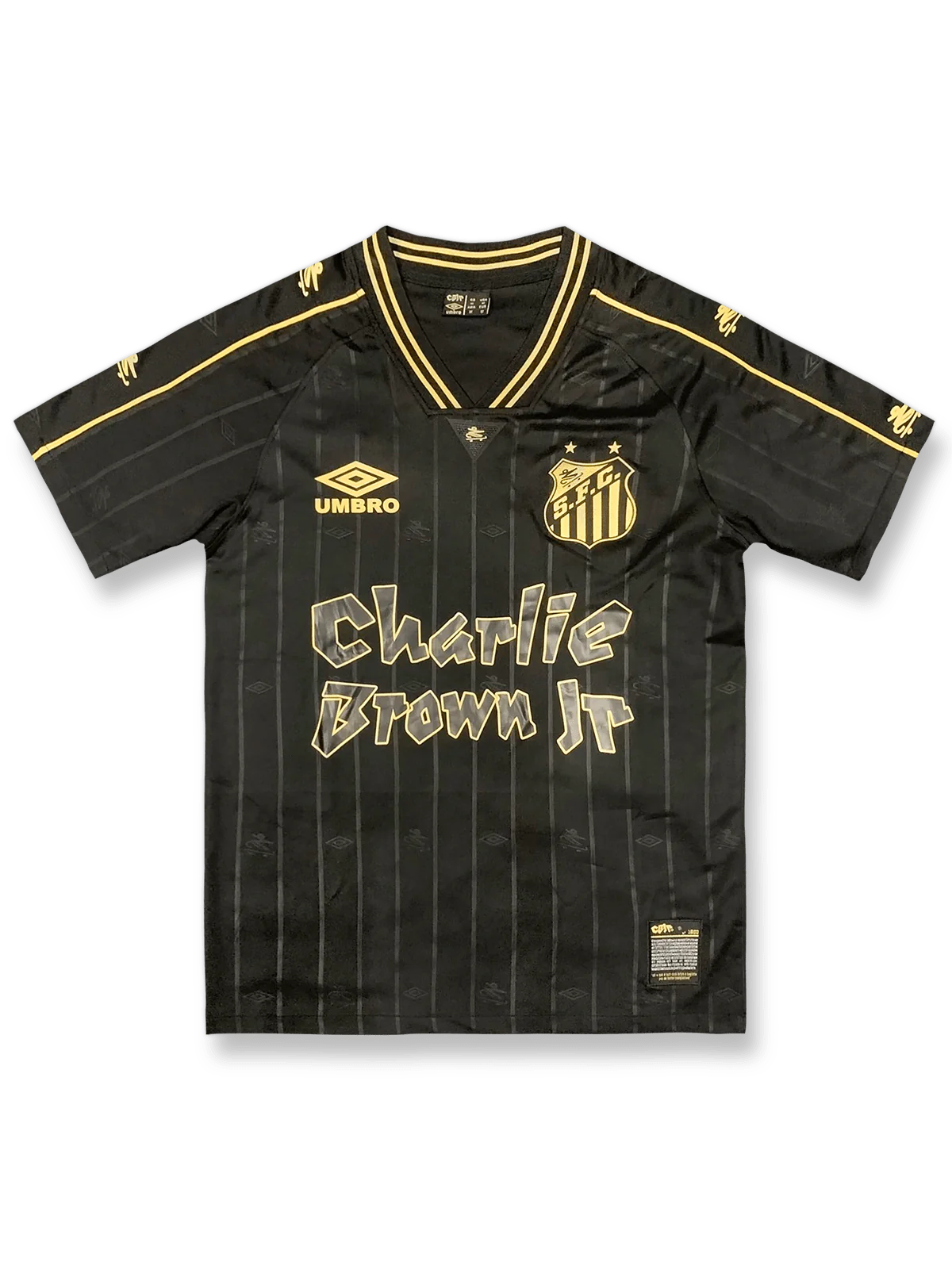 2024年サントスFCとCharlie Brown Jr.のコラボによる特別版ホームユニフォーム、スケートボードモチーフのデザイン