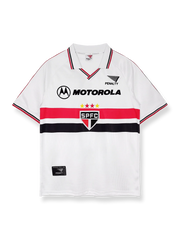 2000シーズンのサンパウロホームユニフォーム、ロナウジーニョ着用の伝統的なサッカージャージ