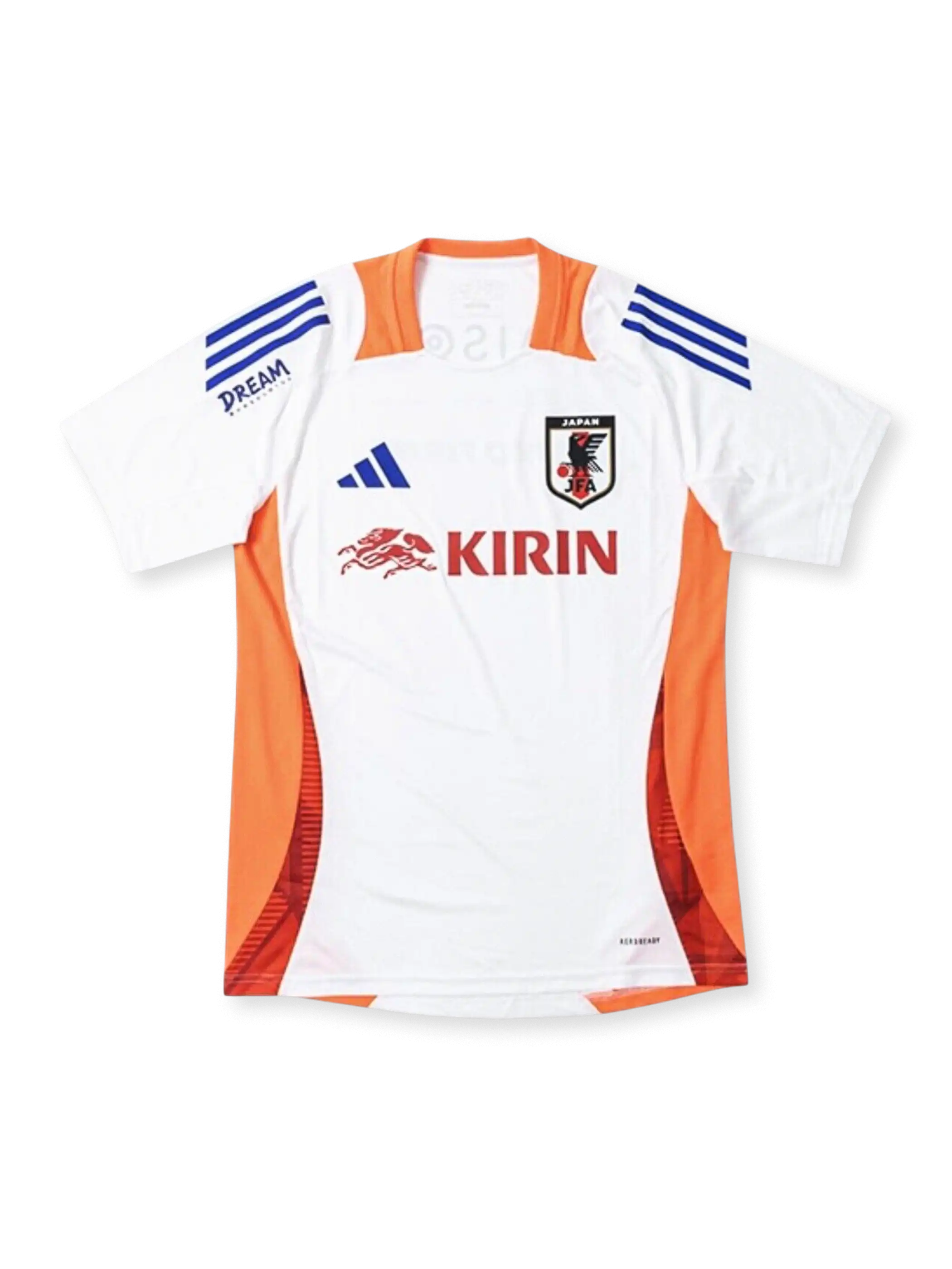 2024年日本代表トレーニングシャツ 白×オレンジ 前面