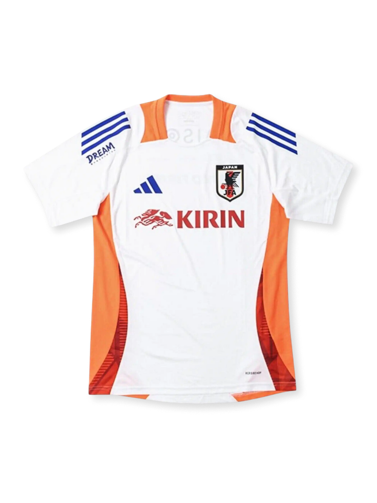 2024年日本代表トレーニングシャツ 白×オレンジ 前面