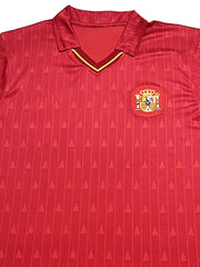 1988-91年スペイン代表ホームユニフォームの刺繍細部