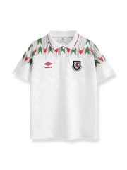 1990/92シーズンのウェールズ代表アウェイユニフォーム正面図