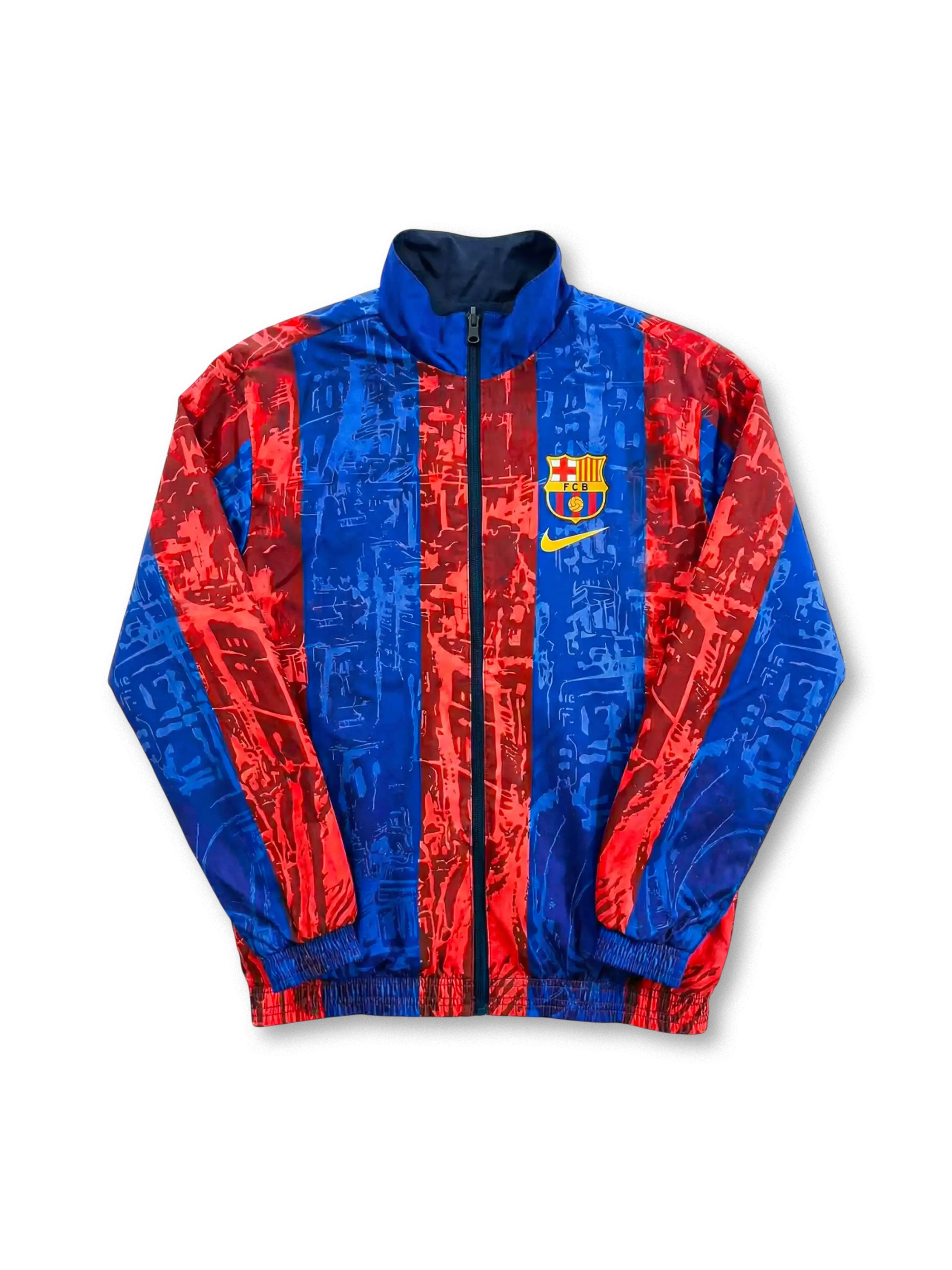 1990年代 バルセロナ リバーシブルウインドブレーカー 総柄側 正面