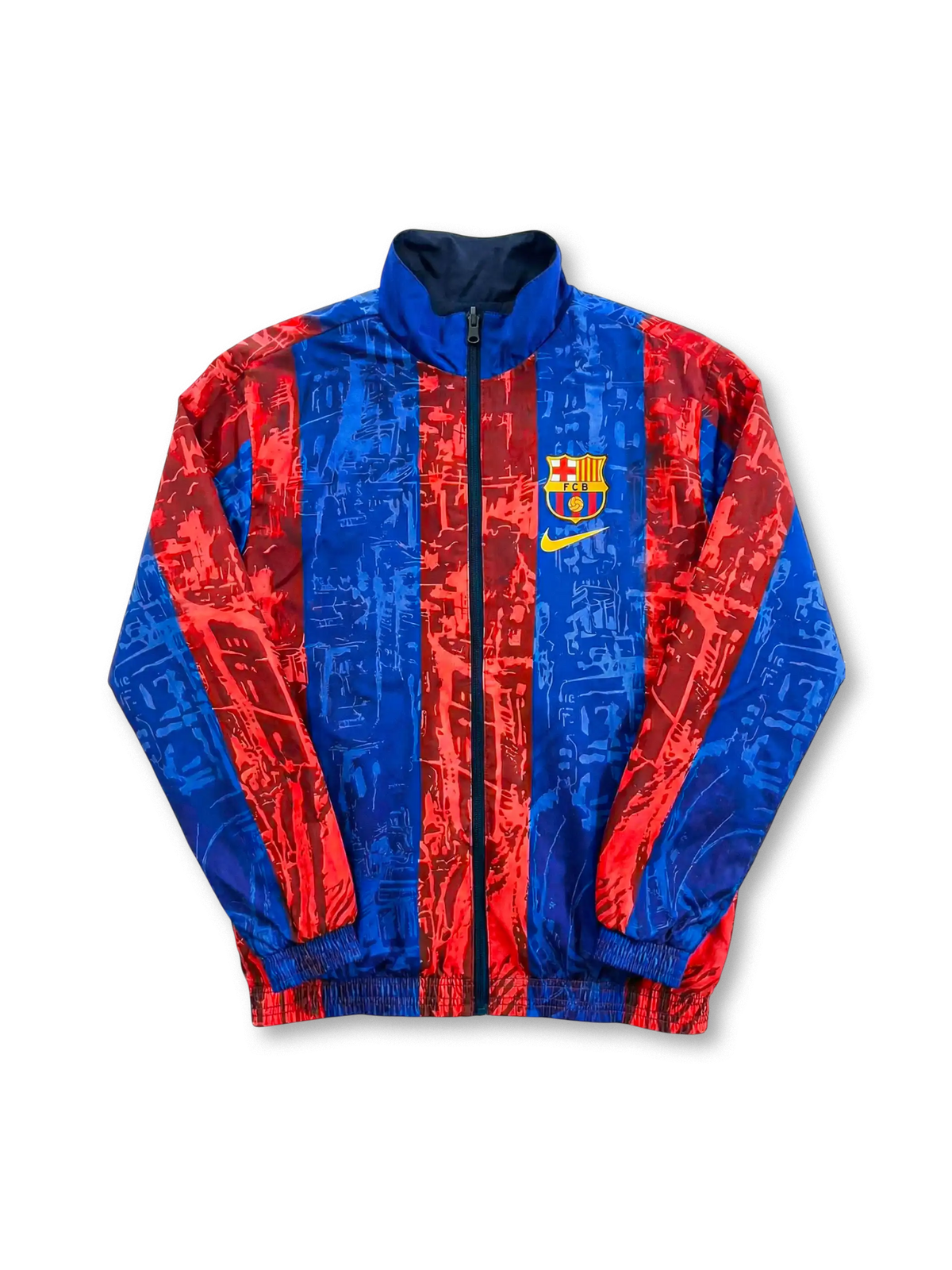 1990年代 バルセロナ リバーシブルウインドブレーカー 総柄側 正面