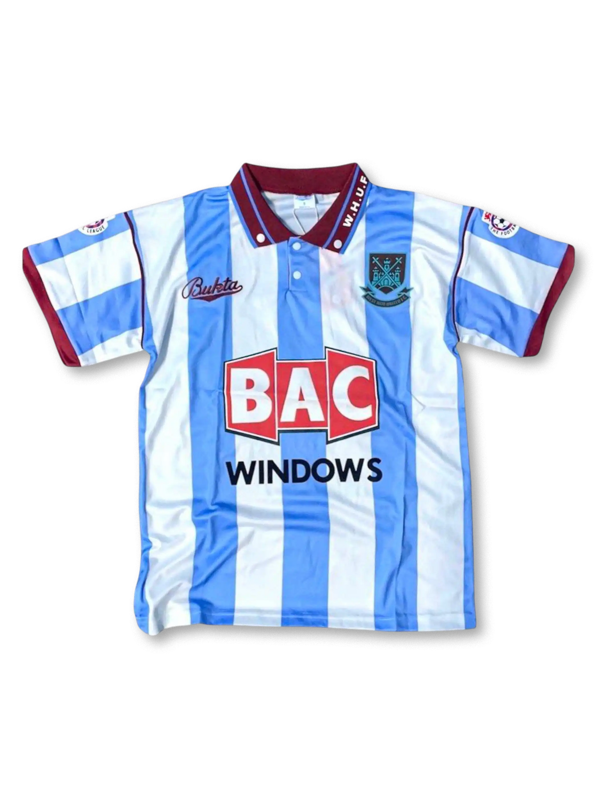 1991-92年 ウェストハム・ユナイテッド アウェイユニフォーム, vintage football jersey retro West Ham kit classic soccer shirt