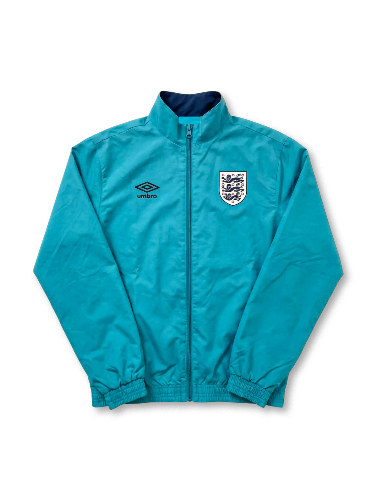1992年イングランド代表 リバーシブルウィンドブレーカー 無地ティール面 正面