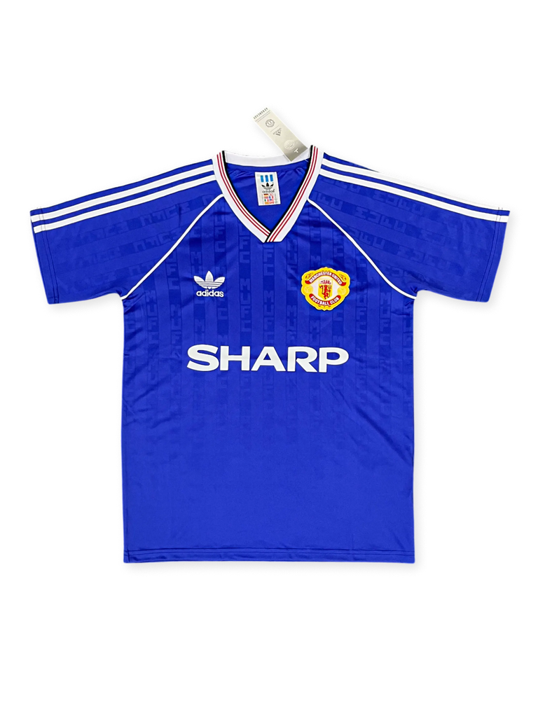 ユナイテッド1992/94サッカーユニフォームレースアップ襟付き マンチェスター・ユナイテッド 1992-94 復刻アウェイユニフォーム