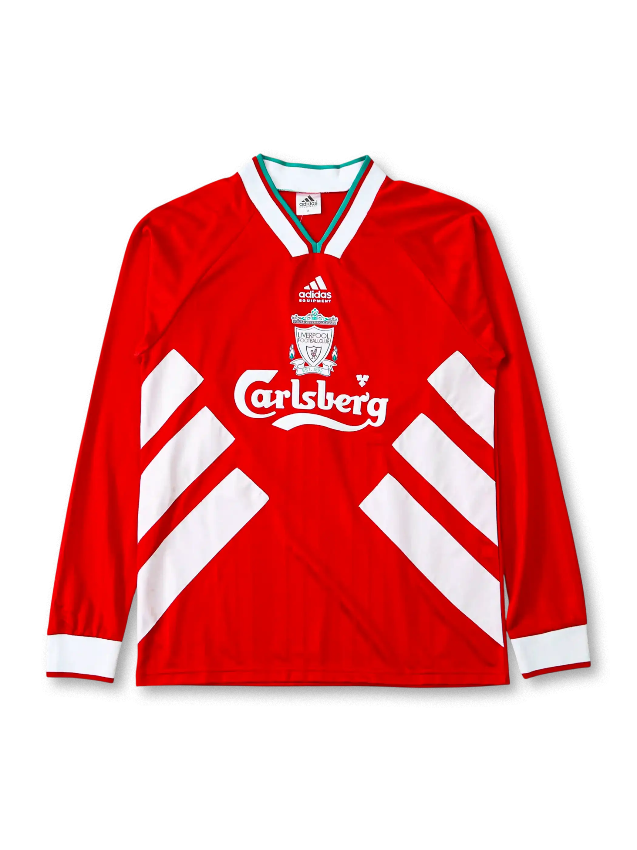 1993-95 リヴァプール ホーム 長袖 ユニフォーム 正面デザイン カールスバーグスポンサー
