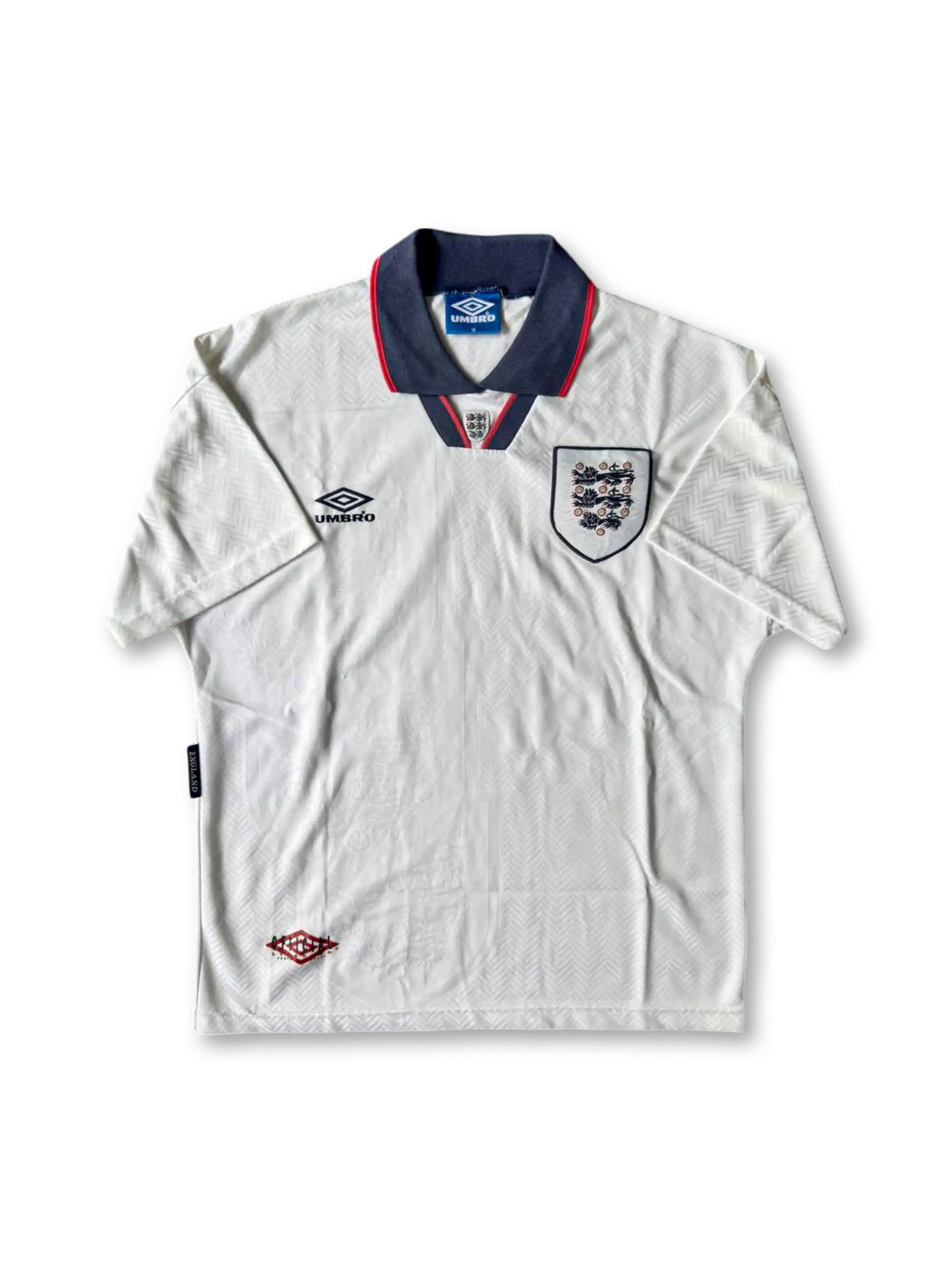 1993 England home jersey, vintage football shirt