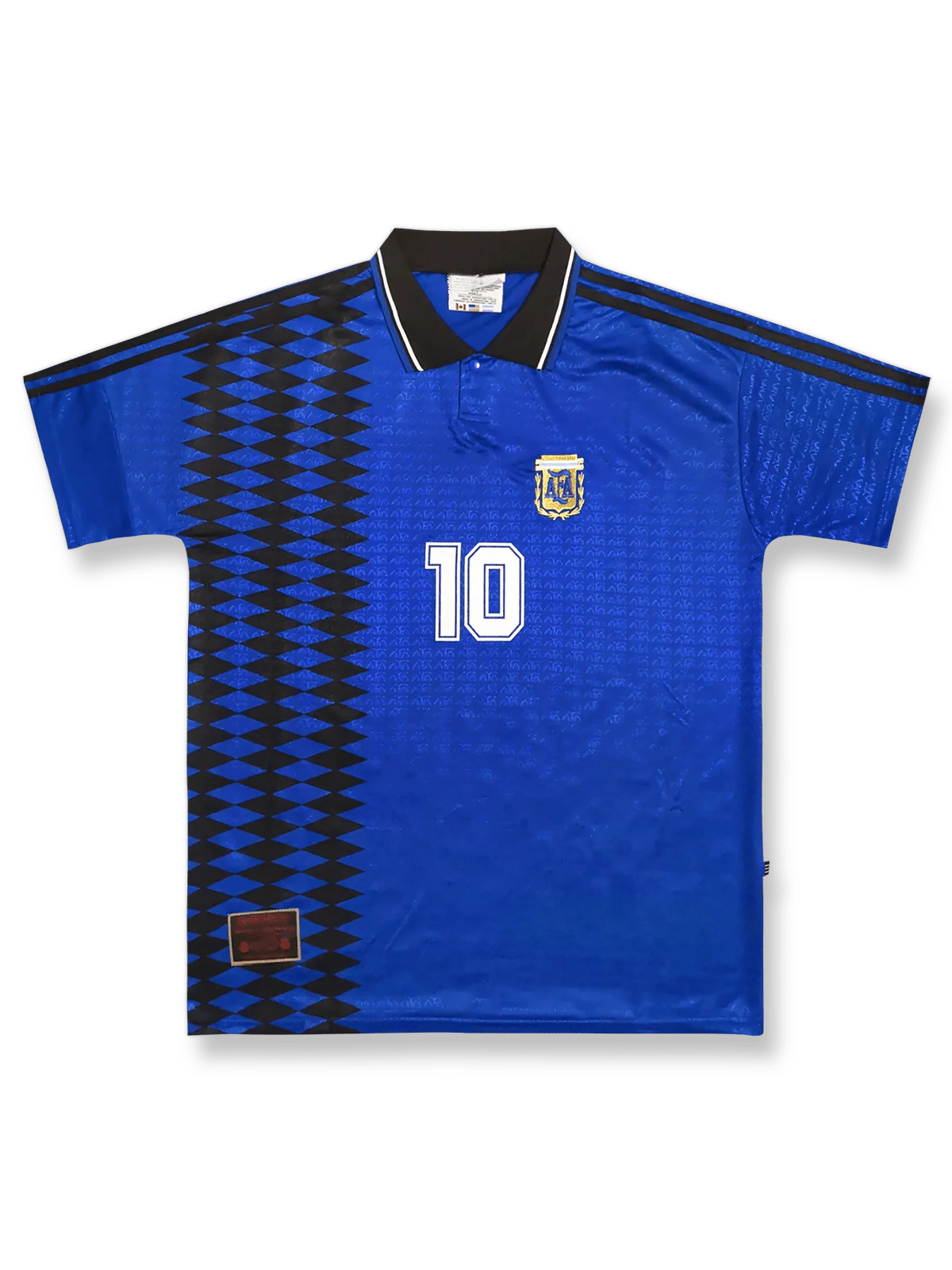 製品画像：1994 年ワールドカップ アルゼンチン代表 10 番マラドーナ ユニフォームの正面図