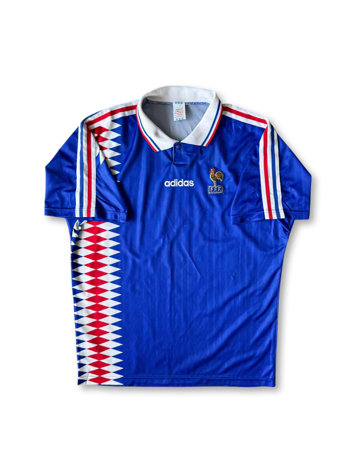 1994–95 France home jersey, vintage football shirt