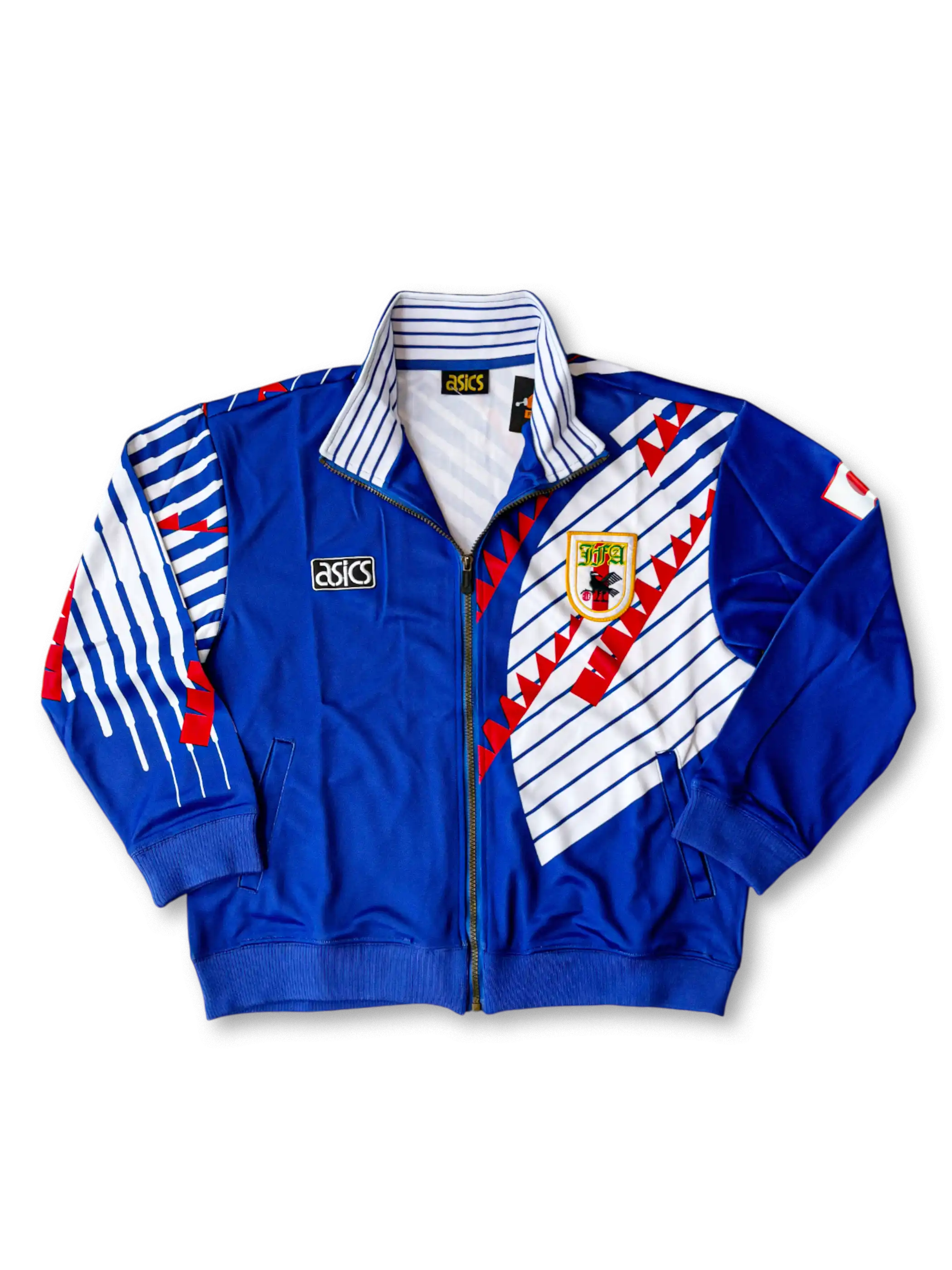 1994–96年日本代表 トラックジャケット asics 前面 ジグザグ柄