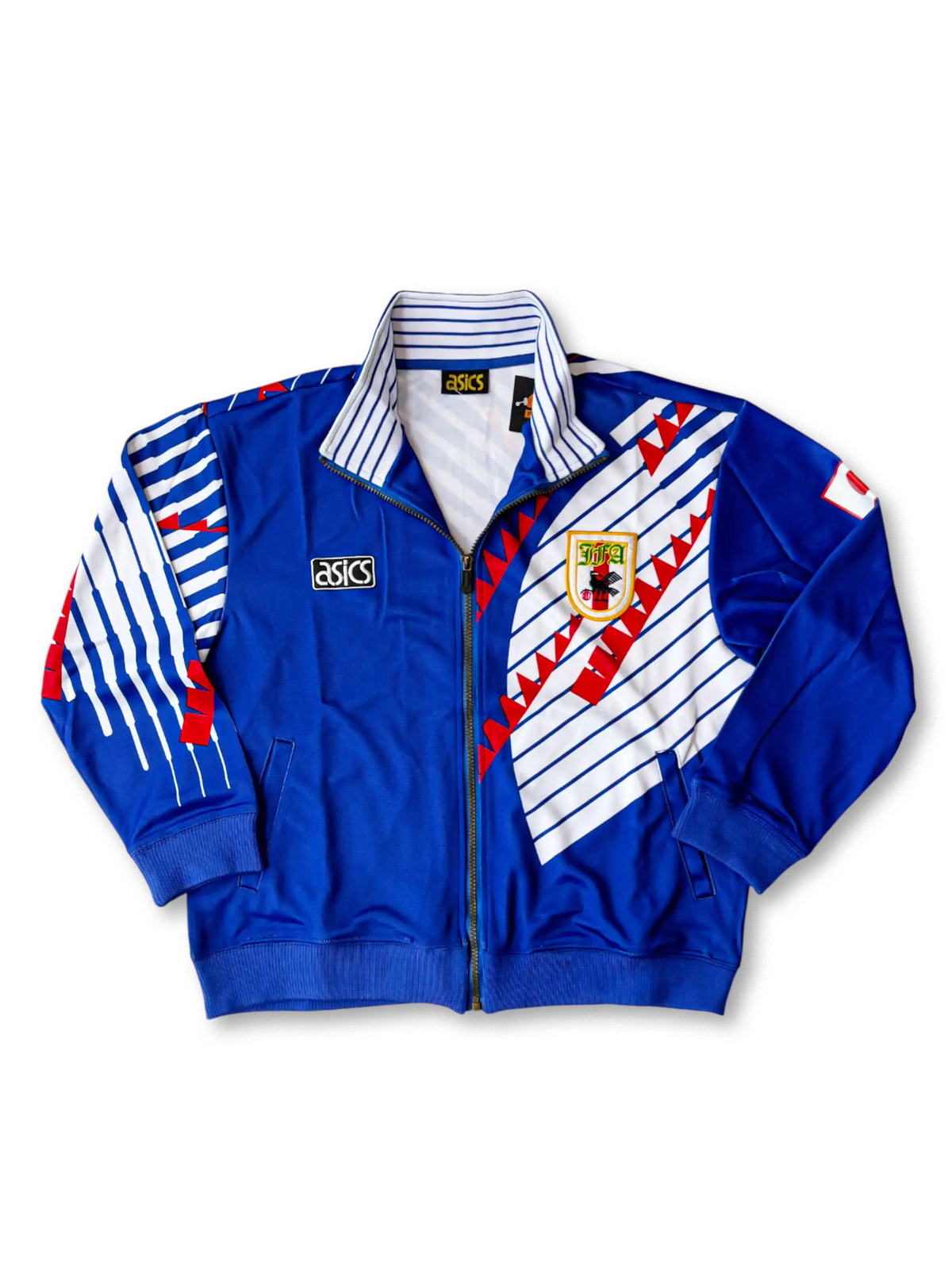 1994–96年日本代表 トラックジャケット asics 前面 ジグザグ柄