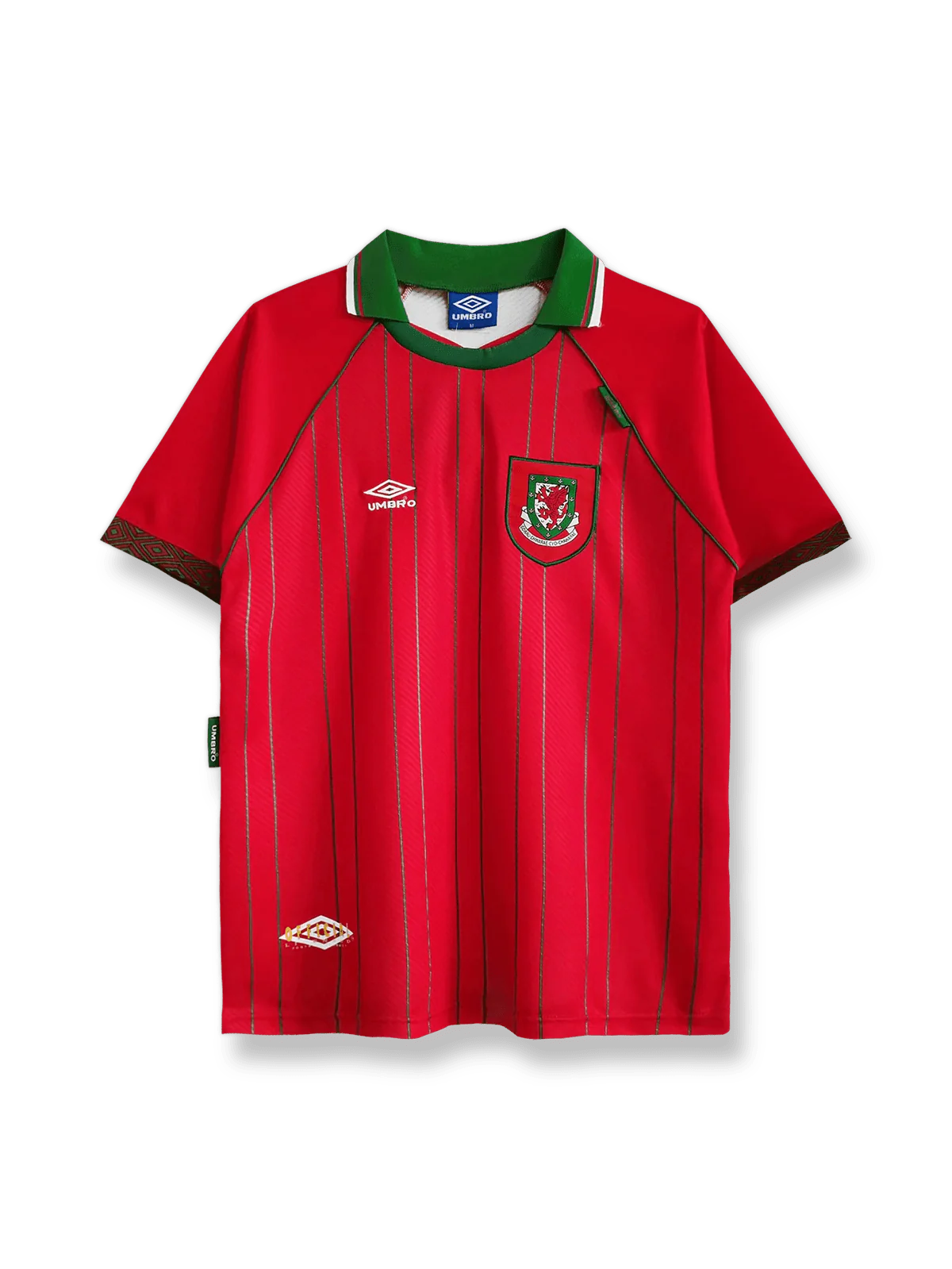 1994/96年ウェールズ代表ホームユニフォーム全体図