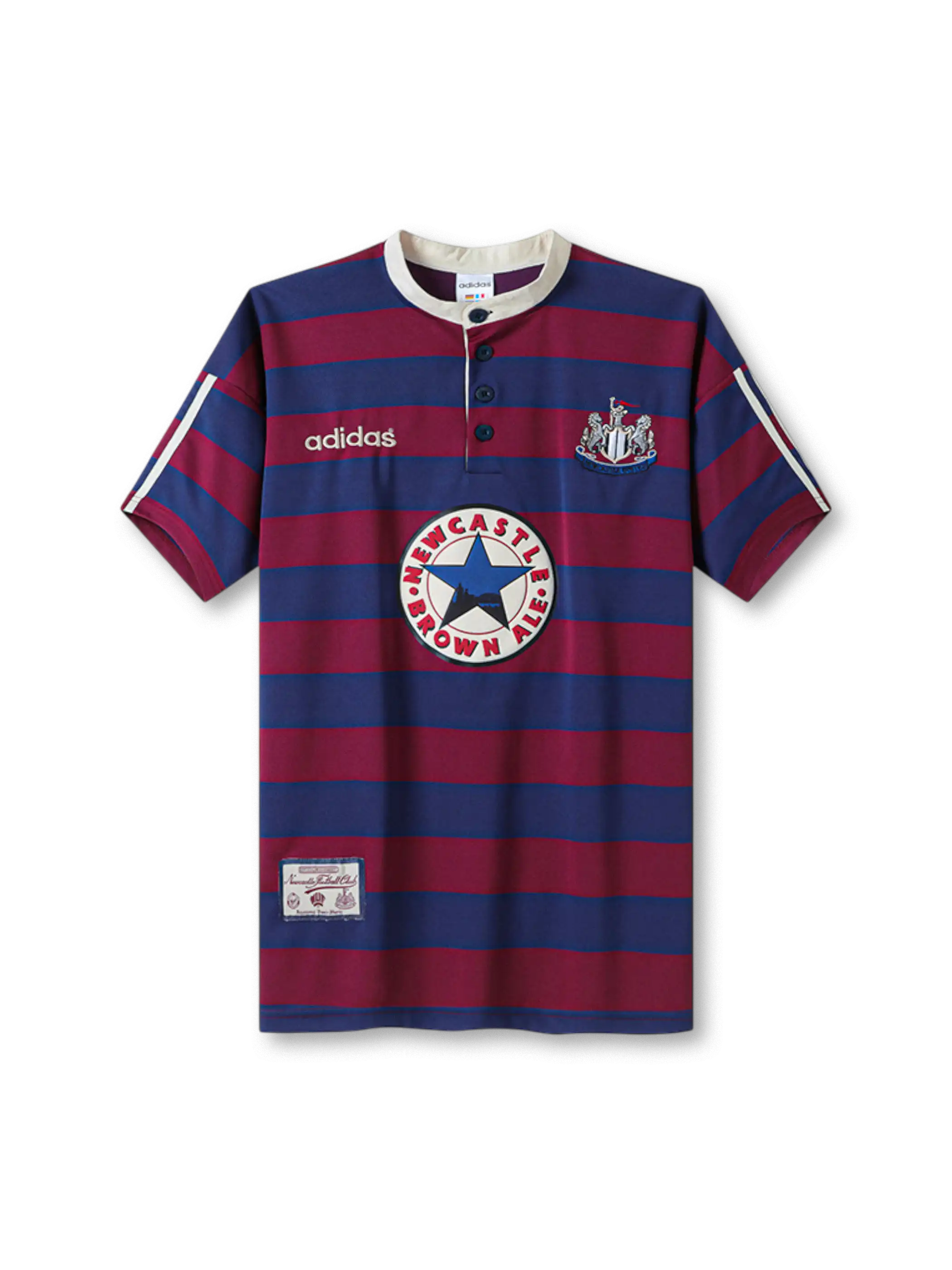 1995-96 ニューカッスル・ユナイテッド アウェイ シャツ 正面 ストライプデザイン