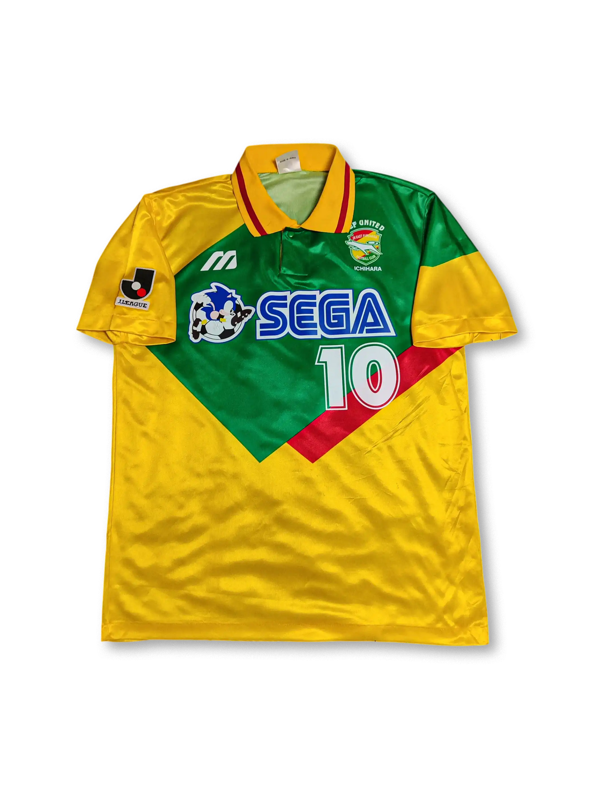 1995年 ジェフ市原 ホームユニフォーム SEGAスポンサーロゴ入り、10番