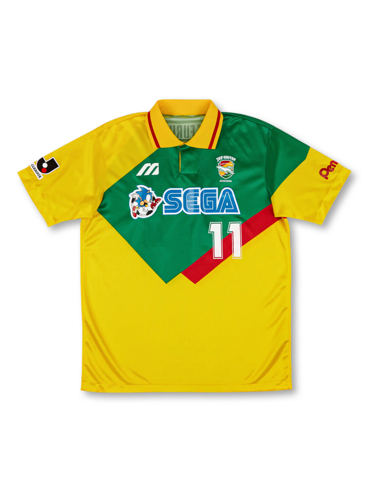 1995年 ジェフ市原 ホームユニフォーム SEGAロゴ入り、背番号11