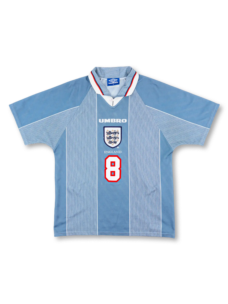 1996–97 イングランド代表 アウェイユニフォーム ガスコイン8番-KICKO 1996–97 イングランド代表 アウェイユニフォーム ガスコイン8番-KICKO