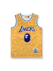 1996-97年 ロサンゼルス・レイカーズ ホーム ユニフォーム ア ベイシング・エイプ 93番、ビンテージバスケットボールシャツ