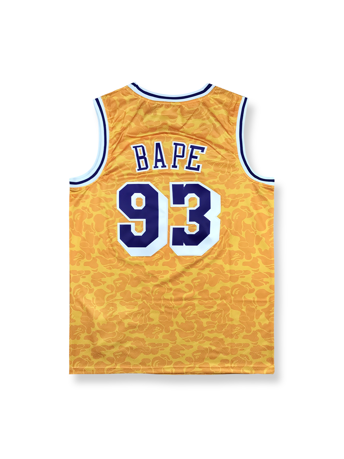 1996-97年 ロサンゼルス・レイカーズ ホーム ユニフォーム ア ベイシング・エイプ 93番、ビンテージバスケットボールシャツ