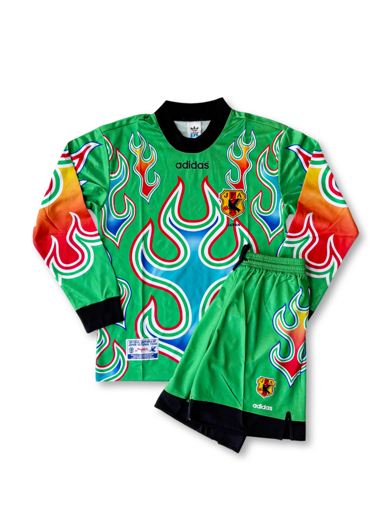 サッカー日本ユニフォーム GK W杯1996 炎 サッカー日本ユニフォーム GK W杯1996 炎 1996年 日本代表 キーパー 炎