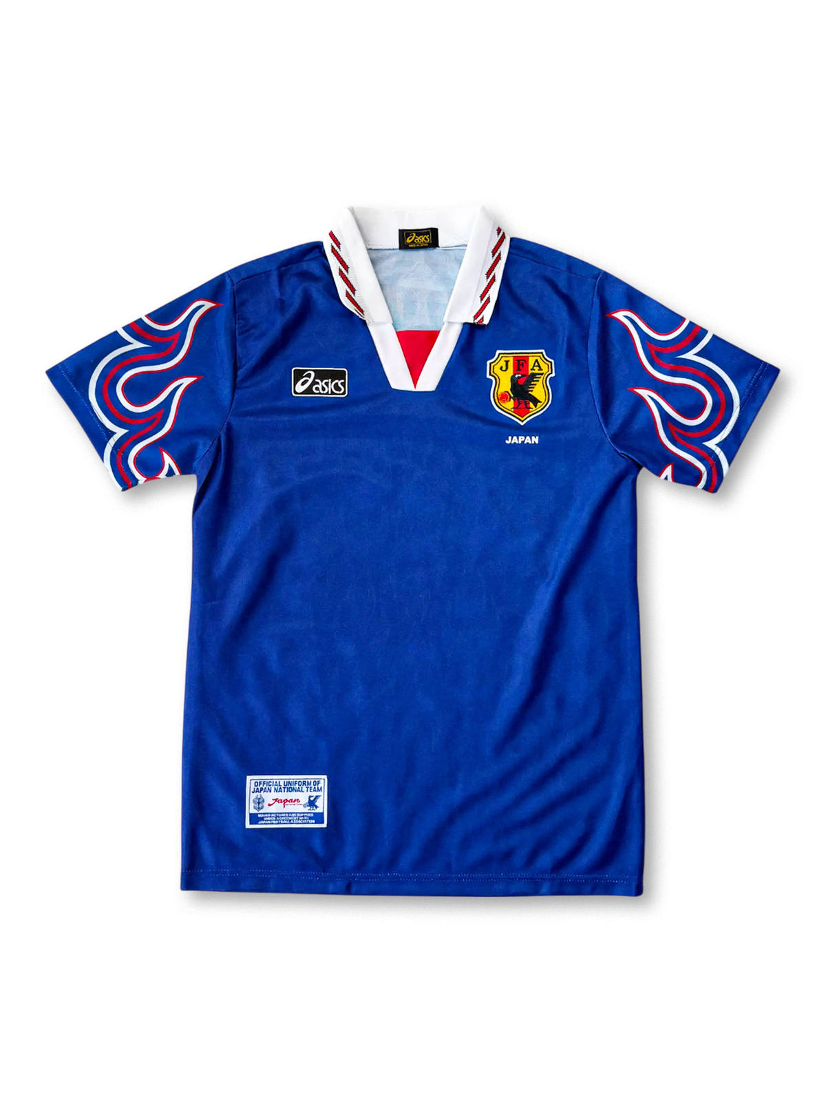 1996年日本代表 ホームユニフォーム 炎デザイン初期型 前面 アシックス製