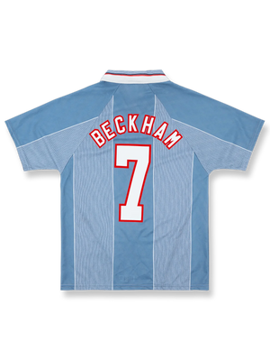 ベッカムネーム入り　イングランド代表アウェイユニフォーム 1996_97_england_away_beckham_7