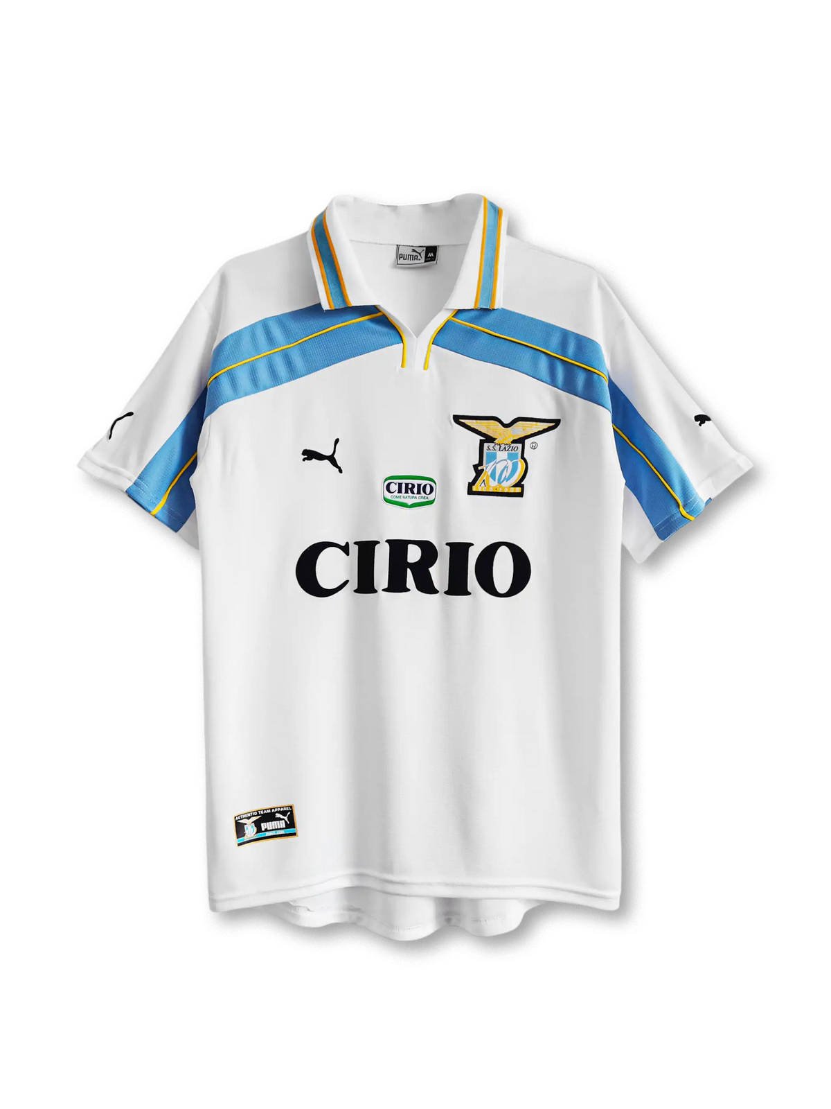1998-00年 ラツィオ アウェイユニフォーム プーマ CIRIO 白ベース 青黄ライン