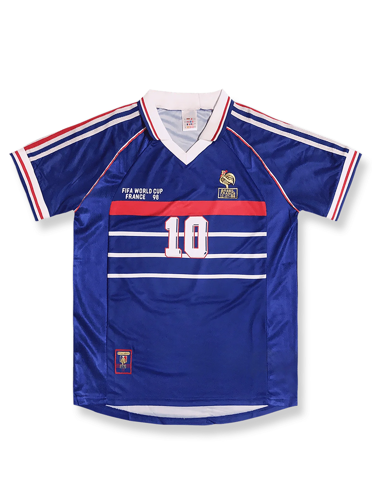 1998年 フランス ホーム ジダン 10番 レトロユニフォーム-KICKO