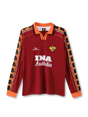 1998-99 ASローマ ホーム 長袖 ユニフォーム Diadora製-KICKO – Kicko